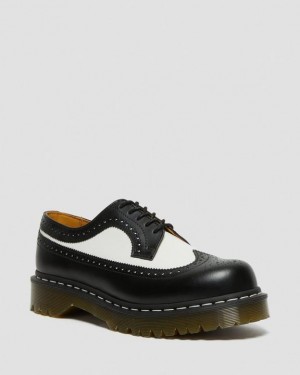 Black Men's Dr Martens 3989 Bex Smooth Leather Brogue Shoes | USA_Dr39794